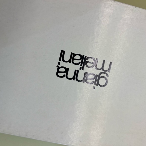 GIANNA MELANI MADE IN ITALY LEATHER Elegant Black Heel Transparent Block Heel - Picture 9 of 10